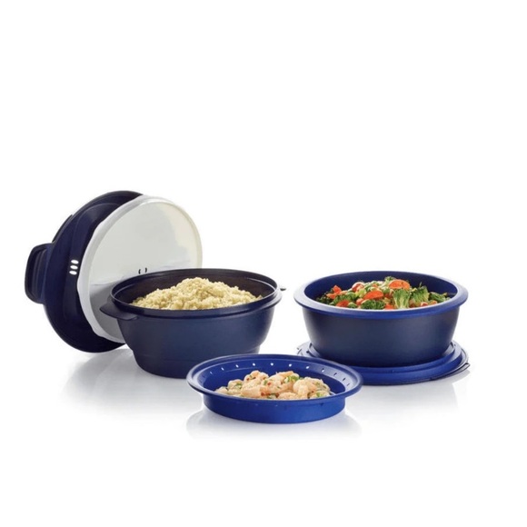 Tupperware Other - New Tupperware Navy and White Steamer Set